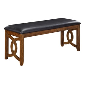 New Classic Furniture Gia Brown PU 46 Inch Dining Bench