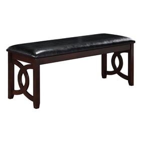 New Classic Furniture Gia Ebony PU 46 Inch Dining Bench