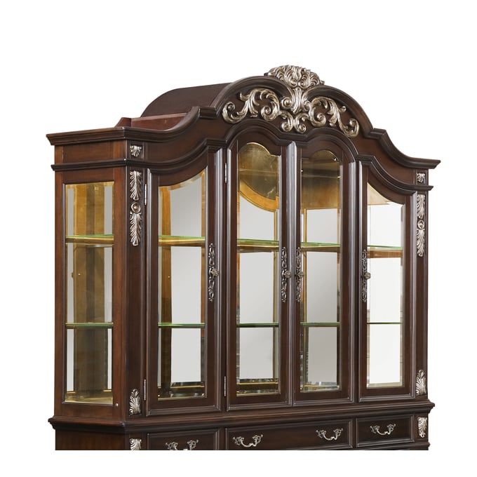 New Classic Furniture Maximus Brown China Cabinet Top NCF-D1754-40T