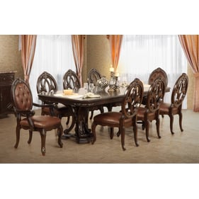 New Classic Furniture Palazzo Marina Brown 9pc Dining Room Set