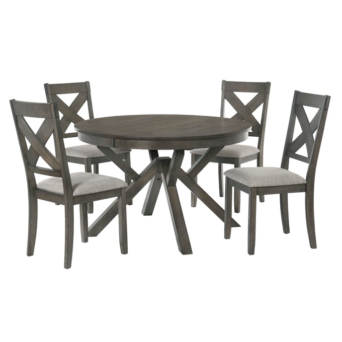 New Classic Furniture Gulliver Rustic Brown 5pc Dining Room Set NCF-D1902-DR-S2