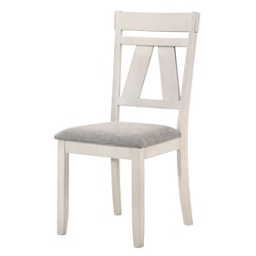 2 New Classic Furniture White Side Chairs