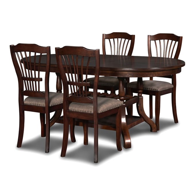 New Classic Furniture Bixby Black Espresso 5pc Dining Room Set NCF-D2541-DR-S2