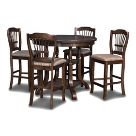 New Classic Furniture Bixby Black Espresso 5pc Counter Height Set