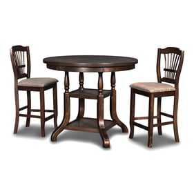 New Classic Furniture Bixby Black Espresso 3pc Counter Height Set