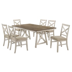 New Classic Furniture Somerset Vintage White 7pc Dining Room Set