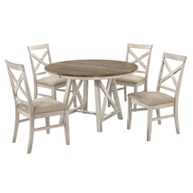 New Classic Furniture Somerset Vintage White 5pc Dining Room Set