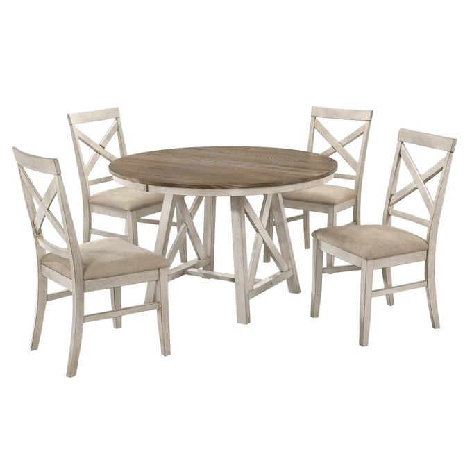 New Classic Furniture Somerset Vintage White 5pc Dining Room Set NCF-D2959B-10-BAR-S3