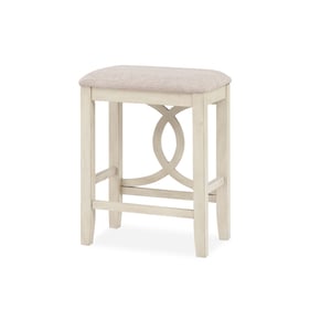 2 New Classic Furniture Bella White Bisque Counter Height Stools