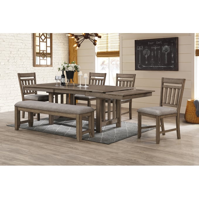 New Classic Furniture Harrisburg Walnut Dining Table Base NCF-D3412-10B