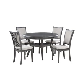 New Classic Furniture Amy Gray 5pc Dining Set