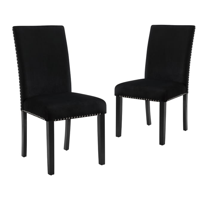 2 New Classic Furniture Celeste Black Dining Chairs NCF-D400-20-BLK