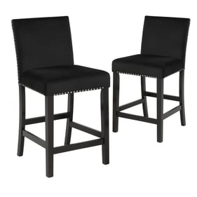 2 New Classic Furniture Celeste Black Counter Height Chairs