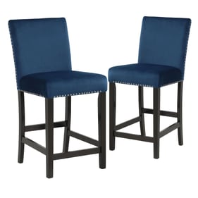 2 New Classic Furniture Celeste Blue Counter Height Chairs