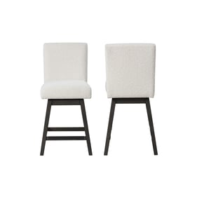 2 New Classic Furniture High Line White Swivel Counter Chairs