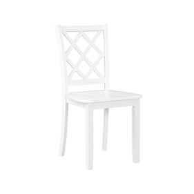 2 New Classic Furniture Trellis White Dining Chairs