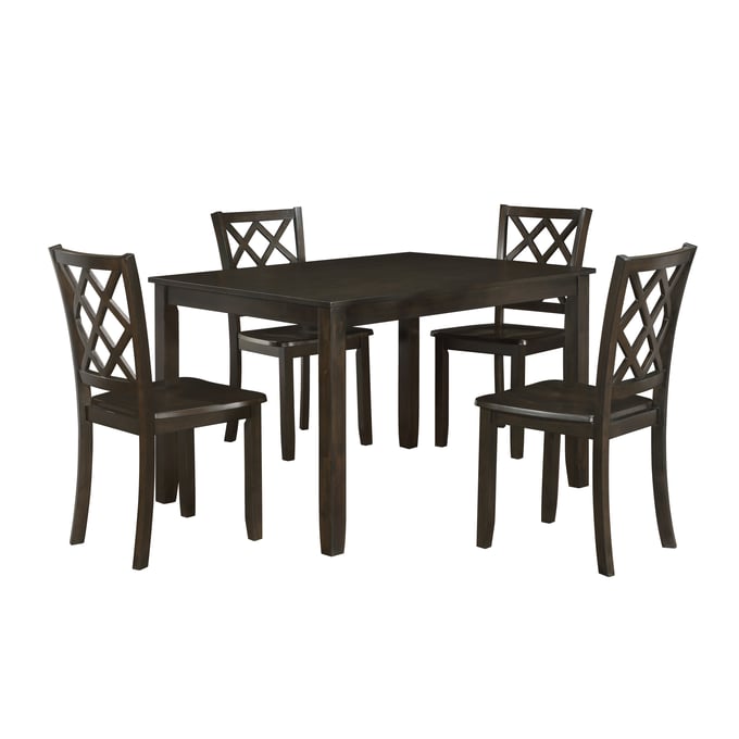 New Classic Furniture Trellis Brown 5pc Dining Room Set NCF-D5030-50S-BRN