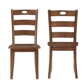 2 New Classic Furniture Salem Brown Dining Chairs