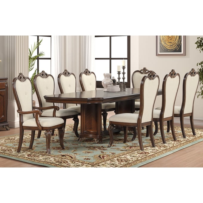 New Classic Furniture Montecito Cherry 9pc Dining Room Set NCF-D7624-DR-S1