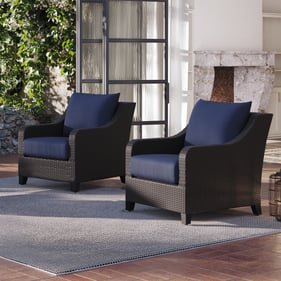 2 New Classic Furniture Skye Blue Patio Club Chairs