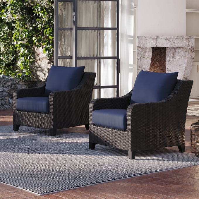 2 New Classic Furniture Skye Blue Patio Club Chairs NCF-G807C-10S