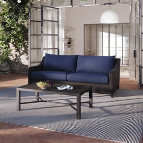 New Classic Furniture Skye Blue 2pc Outdoor Conversation Set