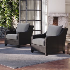 2 New Classic Furniture Skye Gray Patio Club Chairs