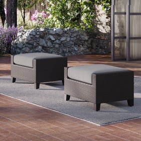 2 New Classic Furniture Skye Gray Outdoor Ottomans