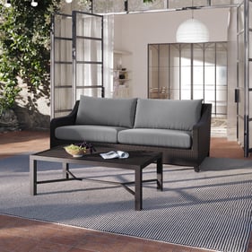 New Classic Furniture Skye Gray 2pc Outdoor Conversation Set