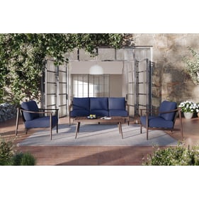 New Classic Furniture Moana Blue 4pc Outdoor Conversation Set