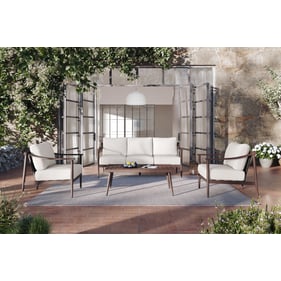 New Classic Furniture Moana White 4pc Outdoor Conversation Set