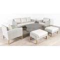 Carezza 5 Pc Set - Sofa, 2 Club Chairs, 2 Stools- Taupe