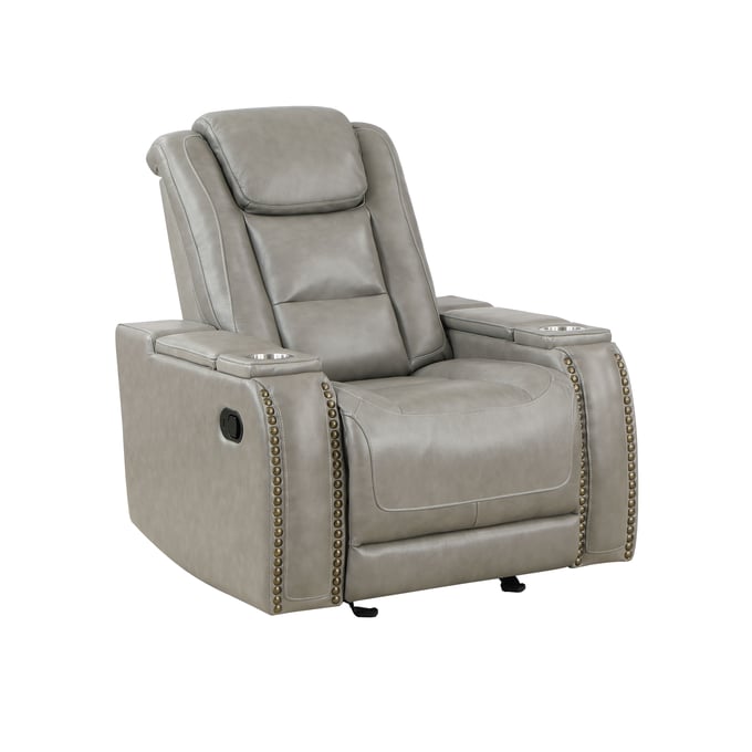 New Classic Furniture Breckenridge Light Gray Glider Recliner NCF-L3183-13-LGY