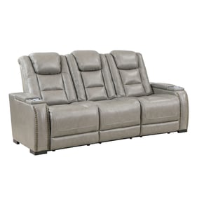 New Classic Furniture Breckenridge Light Gray Sofa with Power Footrest and ...