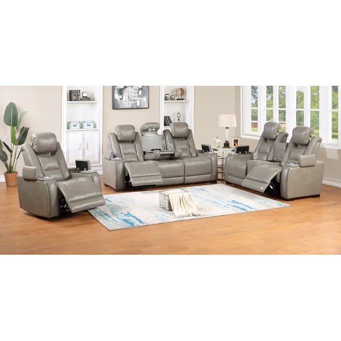 New Classic Furniture Breckenridge Light Gray 3pc Power Living Room Set NCF-L3183-LR-S4