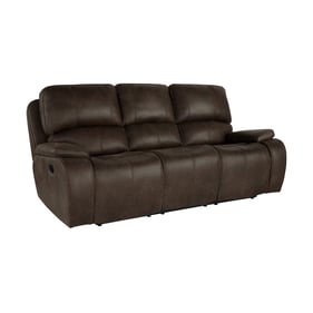 New Classic Furniture Brooking Brown Sofa with Dual Recliner