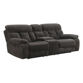 New Classic Furniture Bravo Charcoal Console Loveseat With Power Footrest