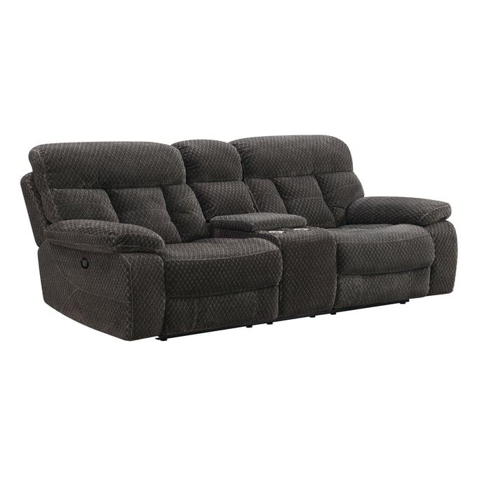 New Classic Furniture Bravo Charcoal Console Loveseat With Power Footrest NCF-U1165-25P1-SLP