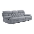 Bravo Sofa W/Dual Recliner-Stone