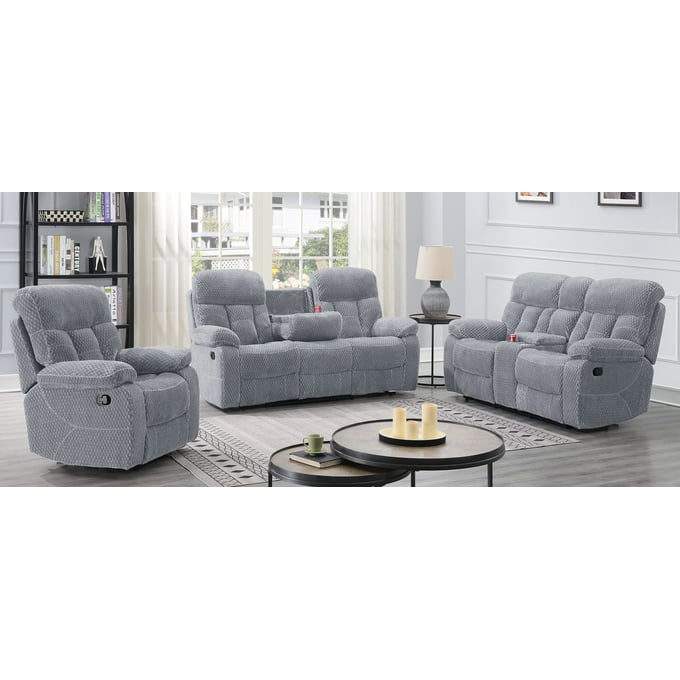 New Classic Furniture Bravo Light Gray 3pc Living Room Set NCF-22-U1165G-3NP