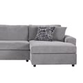 Tristan Raf Chaise W/2 Accent Pillows-Shadow Gray