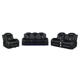 New Classic Furniture Orion Black Power Headrest Footrest 3pc Living Room S...