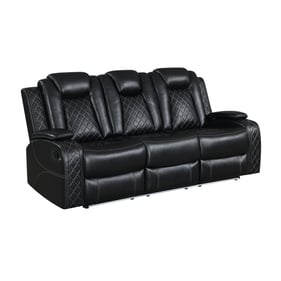 New Classic Furniture Orion Black Dual Recliner Sofa