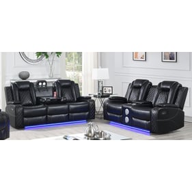 New Classic Furniture Orion Black 2pc Living Room Set