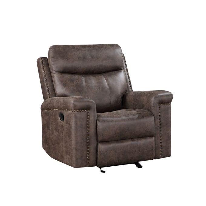 New Classic Furniture Quade Mocha Glider Recliner NCF-U1798-13-MCH