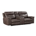 Quade Console Loveseat W/ Pwr Fr-Mocha