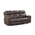 Quade Sofa W/Dual Recliner-Mocha