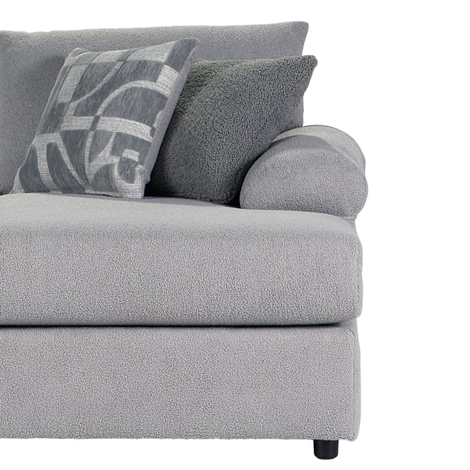 New Classic Furniture Remi Light Gray RAF Chaise with Accent Pillows NCF-U1990-17R-LGY