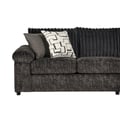 Remi Laf Loveseat W/ 2 Accent Pillows-Charcoal Gray