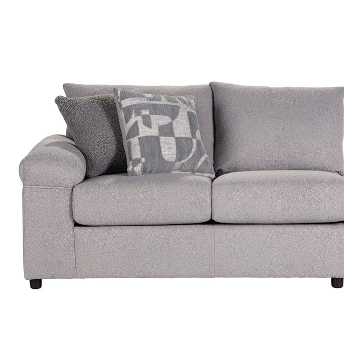 New Classic Furniture Remi Light Gray LAF Loveseat with 2 Accent Pillows NCF-U1990-20L-LGY